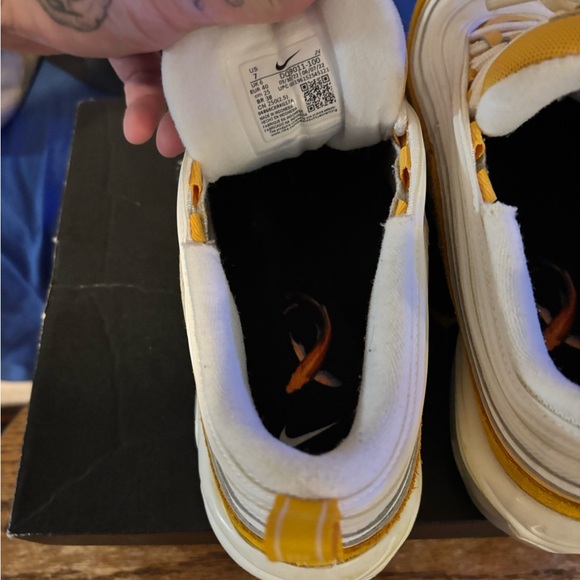 Nike Yellow and White Air Max 97 Sneakers - Picture 4 of 6